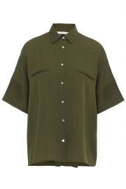 Stretch-silk shirt by Vince at The Outnet