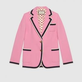 Stretch viscose jacket at Gucci