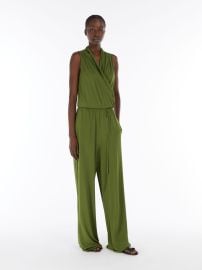 Stretch viscose jersey jumpsuit dark green Weekend Max Mara at Weekend Max Mara