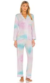 Stripe  Stare Pajama Set in Watercolour at Revolve