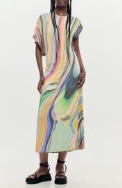 Stripe Asymmetric Maxi Dress at Nordstrom