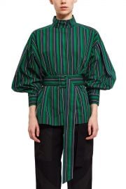 Stripe Belted Long Sleeve Top at Opening Ceremony