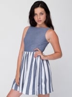 Stripe Chambray Sun Dress at American Apparel