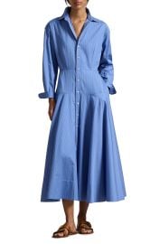 Stripe Cotton Poplin Shirtdress at Nordstrom