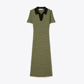 Stripe Knit Polo Dress Womenx27s Designer Dresses Tory Burch at Tory Burch