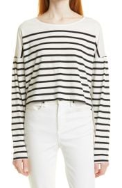 Stripe Long Sleeve Cotton Top at Nordstrom