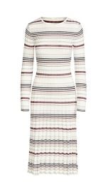 Stripe Long Sleeve Fitted Dress at Shopbop