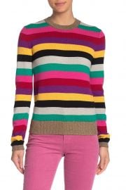 Stripe Metallic Trim Sweater at Nordstrom Rack