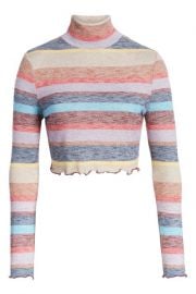 Stripe Mock Neck Top at Nordstrom Rack