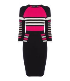 Stripe Pencil Knit Dress by Karen Millen at Karen Millen