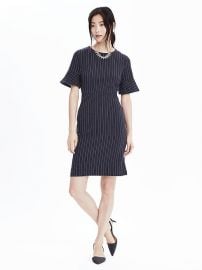 Stripe Ponte Dress at Banana Republic