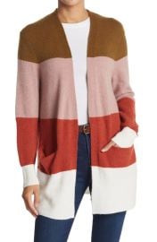 Stripe Print Cozy Short Walker Cardigan by Madewell at Nordstrom Rack