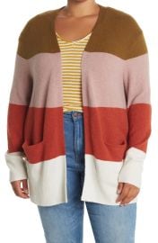 Stripe Print Cozy Short Walker Cardigan by Madewell at Nordstrom Rack