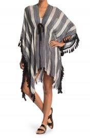 Stripe Print Tassel Trim Coverup at Nordstrom Rack