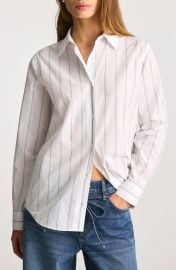 Stripe Relaxed Fit Cotton Button-Up Shirt at Nordstrom