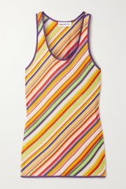 Stripe Silk Blend Tank by Kenneth Ize at Net a Porter