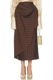 Stripe Twill Blanket Skirt at FWRD