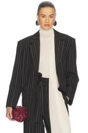 Stripe Twill Boyfriend Blazer at Revolve