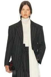 Stripe Twill Boyfriend Blazer at FWRD