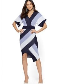 Stripe Wrap Sweater Dress by New York  Company at NY&C