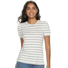 Stripe puff sleeve tee at Kohls