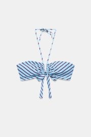 Striped Bandeau Bikini Top at Zara