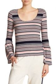 Striped Bell Sleeve Top at Nordstrom Rack