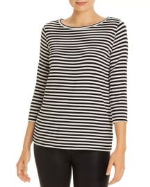 Striped Boat Neck Tee at Bloomingdales