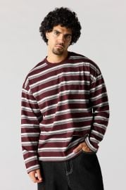 Striped Boxy Long Sleeve Top at Urban Planet