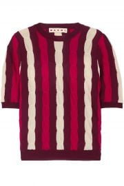 Striped Cable-Knit Wool Top by Marni at The Outnet