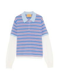 Striped Cashmere Layered Rugby Top at Farfetch