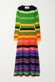 Striped Colorblock Maxi Dress by Christopher Johnn Rogers at Net a Porter