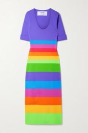  Striped Colorblock Midi-Dress by Christopher John Rogers at Net A Porter