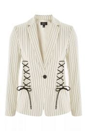 Striped Corset Detail Blazer at Topshop