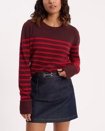 Striped Crew Neck Sweater at Express