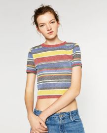 Striped Crop Top at Zara