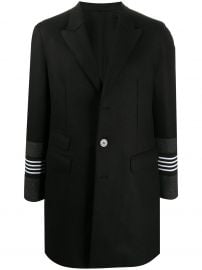 Striped Cuffs Single-Breasted Coat by Neil Barrett at Farfetch