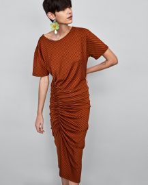 zara ruched dress