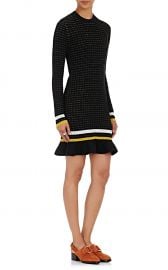 Striped Flutter-Hem Sweaterdress at Barneys