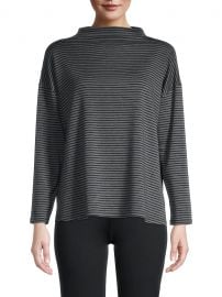 Striped Funnel-Neck Boxy Top at Saks Fifth Avenue