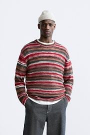 Striped Jacquard Sweater at Zara