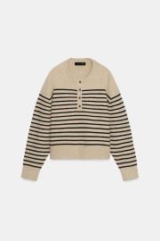 Striped Knit Jumper in Beibe Navy at Zara
