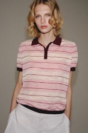 Striped Knit Polo at Zara