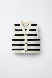 Striped Knit Vest at Zara