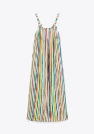 Striped Linen Blend Dress at Zara