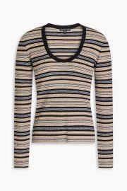 Striped Linen Blend Jersey Top at The Outnet