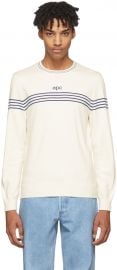 Striped Logo Pullover by APC at Ssense