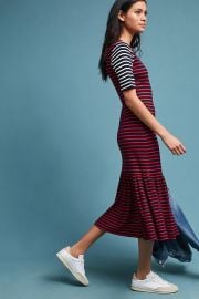 Striped Midi Dress by Cynthia Rowley at Anthropologie