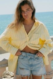 Striped Oversized Poplin Shirt at Zara