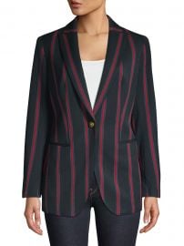 Striped Peak Lapel Blazer at Lord & Taylor